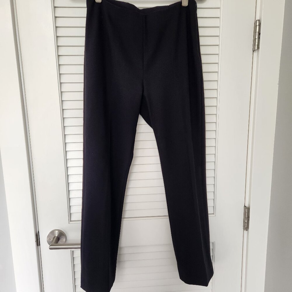 VINCE Women's Stitch Front Seamed Pant Black - Size Large